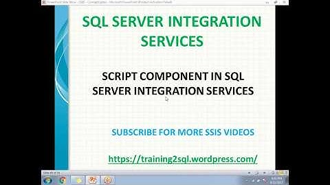 SCRIPT COMPONENT IN SSIS | Custom .Net Code in SSIS