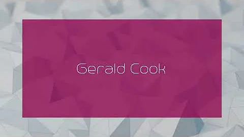 Gerald Cook - appearance