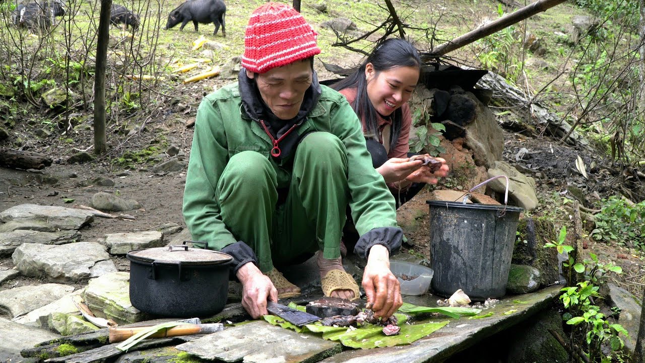 Discover, Cooking, Harvesting, go to market with uncle | local people's ...