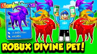 I Bought THE BEST RAINBOW ROBUX DIVINE PET In CLICKER SIMULATOR!