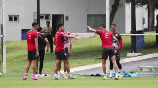 Tunisia train following the sacking of their coach.