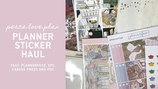 PLANNER STICKER HAUL | feat. Plannerface #ad, Scribble Prints Co, Caress Press and more