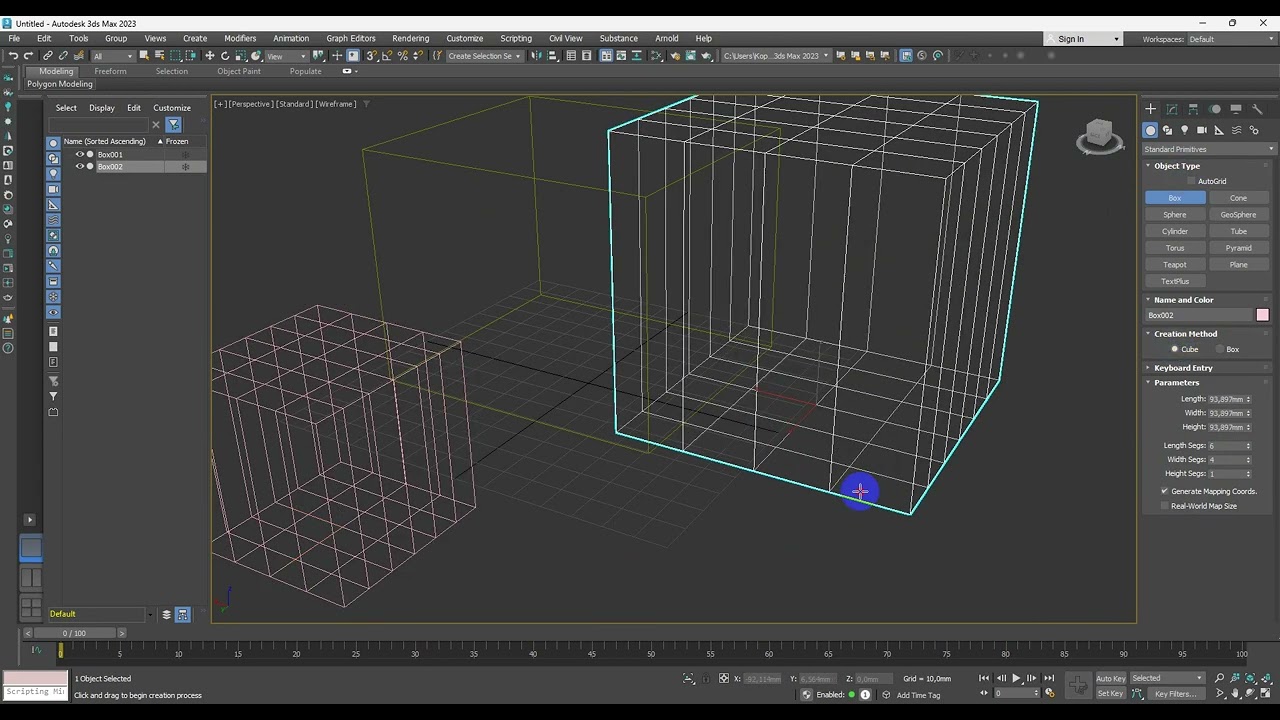 основи 3ds max, навігація, панелі, створення найпростіших об'єктів