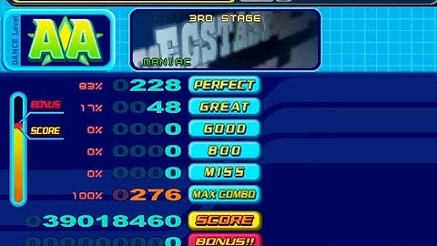 DDR 5thMIX - ECSTASY (Maniac,7) AA FC (no bar)