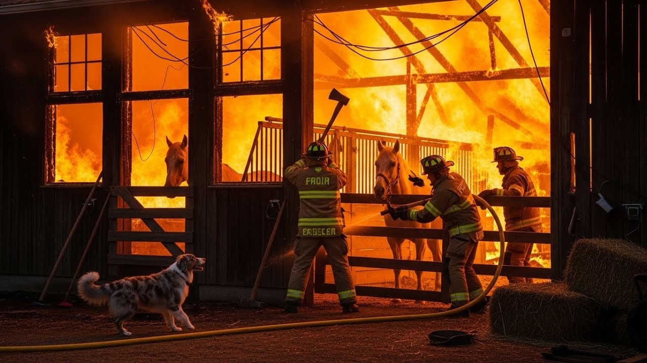 Rescue Team Saves White Horse From Electrical Barn Fire Thanks to a Smart Dog’s Warning 🐕🔥🐎