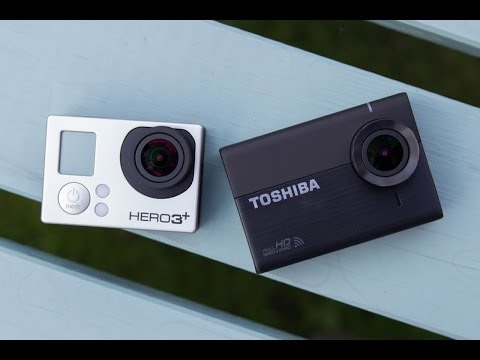 Toshiba Camileo X-Sports side-by-side with GoPro Hero3+ Black Edition