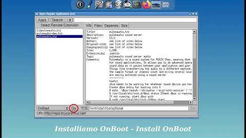 Tiny Core Linux Firefox audio driver