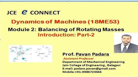 DOM : Balancing of Rotating Masses (Part-2)