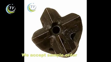 Carbide tapered cross bit for rock drilling