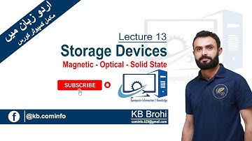 Lec. 13. Storage Devices || in Urdu / Hindi  || KB Brohi