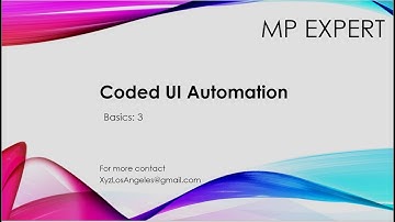 Coded UI Automation Basics #3 (Automation of main menu items)