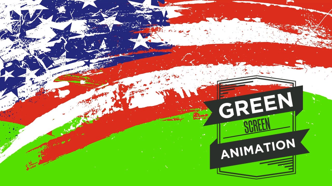 USA Flag Transition - Green Screen Footage Free free footages for after effects