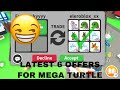 TOP 6 OFFERS FOR MEGA TURTLE 🐢 😨(Rich adopt me trades)