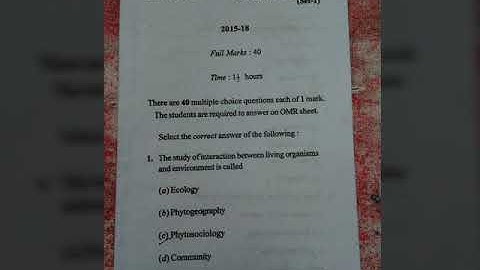 EVS/env.sc.(set1) semester2 vbu UG (2015-18)