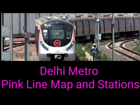 Delhi Metro Pink Line Route Map and Stations : Interchange stations of red, yellow, blue, violetline