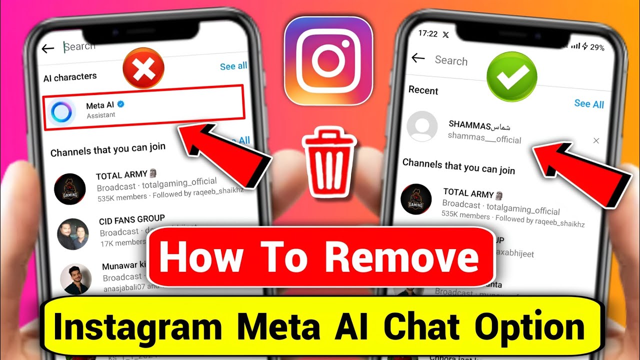 How to remove meta ai from instagram | instagram meta ai chat kaise ...