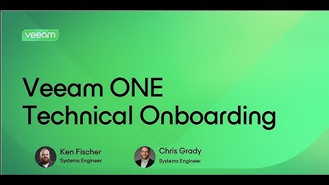 [AMER session] Onboarding for Veeam ONE