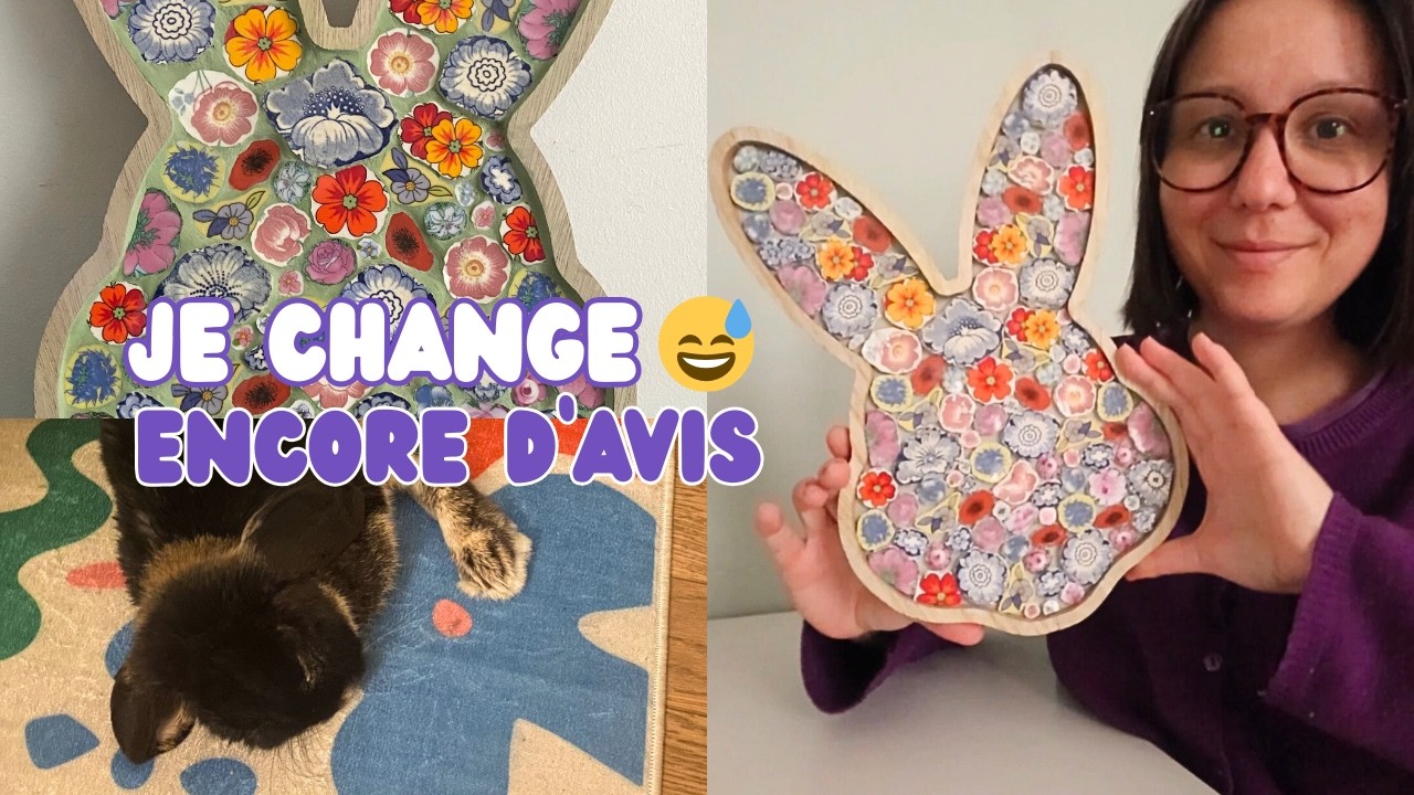 J'ai fini ma mosaïque lapin 🐰🌼