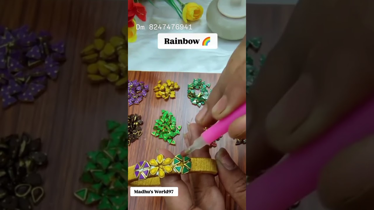 customized rainbow bangles making,🧵
