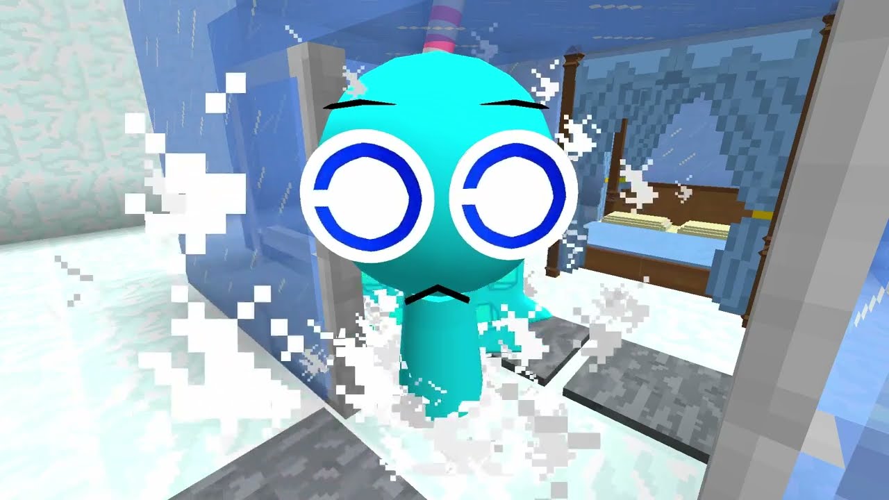 Я ПРИЗВАЛ АКВА ЛЁД СПРУНКИ В СВОЙ МИР В МАЙНКРАФТ SPRUNKI СПРАНКИ