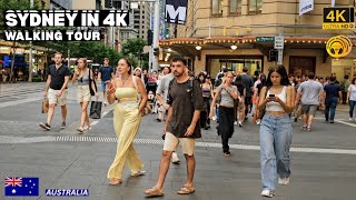 Sydney CBD Walk | Busy Weekend Streets | 4K Walking Tour