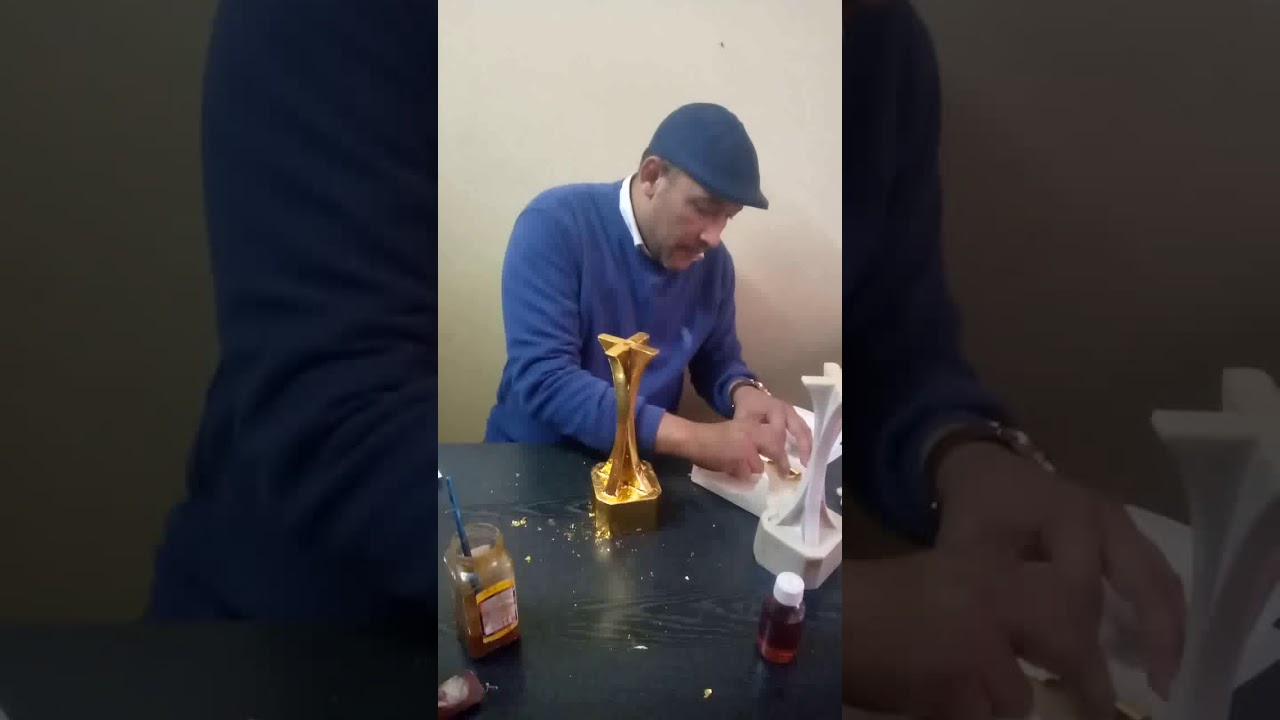 اسهل طريقة للزق ورق الذهب،