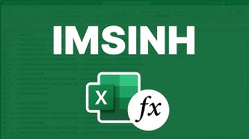 Hyperbolic Sine of a Complex Number - Excel IMSINH Function