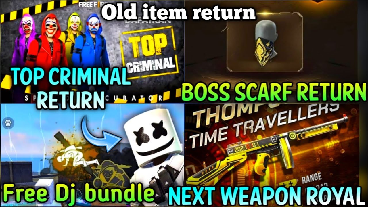 Top criminal return, free dj bundle, boys scarf😎😎💪!! Next weapon royal