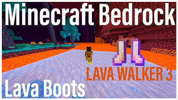 Minecraft PE / Bedrock Lava Boots In 1.18 Caves And Cliffs - Command Block Tutorial