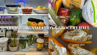 fridge organization &amp; restock grocery haul