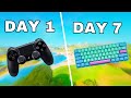 1 Week Progression From Ps4 To Pc (keyboard & Mouse) Fortnite Battle Royale