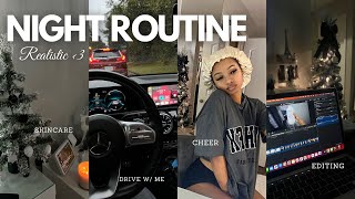 REALISTIC After School WINTER Night Routine | Drive With Me, Cheer Practice, Tumbling, Editing, etc.