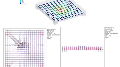 ANSYS Workbench: Reinforced Concrete Slab Under Center Load with SOLID65 and LINK180 Elements