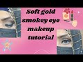 Soft gold smokey eye makeup tutorial black golden eye makeup tutorial 