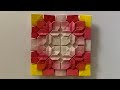 Origami tutorial: 2x2 hydrangea on a 5x5 clover tessellation