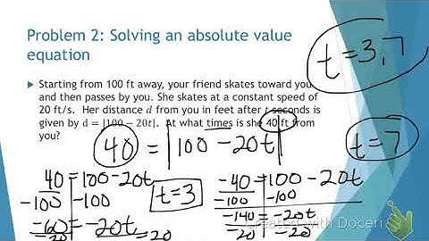 3:7 Absolute Value Equations and Inequalities