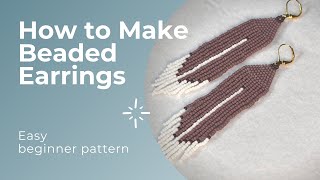 How to make beaded fringe earrings - Beaded fringe earrings tutorial - Beaded earrings tutorial