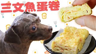｜狗狗零食鮮食 毛孩食譜 DIY｜三文魚蛋卷 🥚 Egg roll up with Salmon for dog