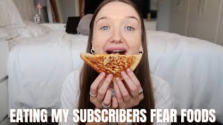 EATING MY SUBSCRIBERS FEAR FOODS | Pastries, Grilled Cheese, Cake & More