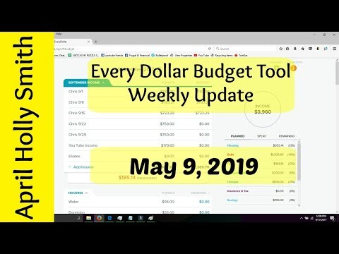 Every Dollar Budget Weekly Update |Real Numbers| May 9, 2019| April Holy Smith