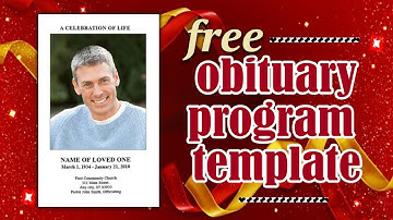 Free Obituary Program - Obituary Templates