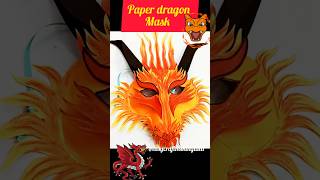 How to make a paper dragon mask | #paperdragonpuppet #dragoncraft #papermask #paperdragon #craft