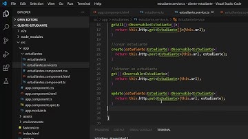 Consumir API REST Spring Boot con Angular -  Crear las llamadas en la clase de servicio #4