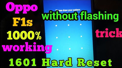 Oppo F1s (a1601) Hard reset | without flashing remove pattern with sp Flash tool