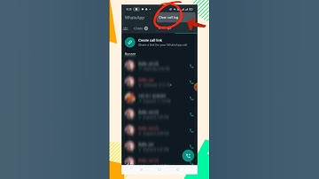 How to delete whatsapp call history permanently|clear Whatsapp calls history all at once
