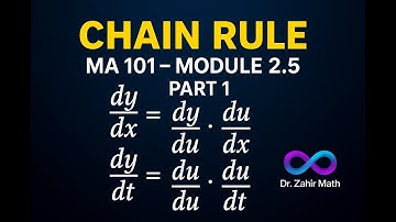 13 -MA 101 – Calculus I | Module 2 | Section 2.5 - Part 1– Chain Rule - Dr. Zahir Math