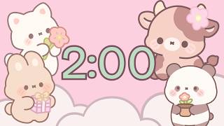 🎀 2 minute lofi Timer 🎀 Calming and Happy Music
