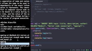 서버 측 JS - 데이터베이스 - MySQL 7 : node-mysql2 : SELECT&INSERT