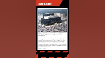 NSA building quantum computer to break encryptions #shorts #news