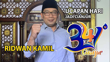 Ucapan Selamat Hari Jadi Cianjur ke- 341 RIDWAN KAMIL